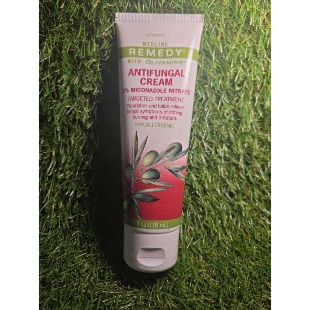 Medline Remedy Olivamine Antifungal Cream, White, 4 fl oz